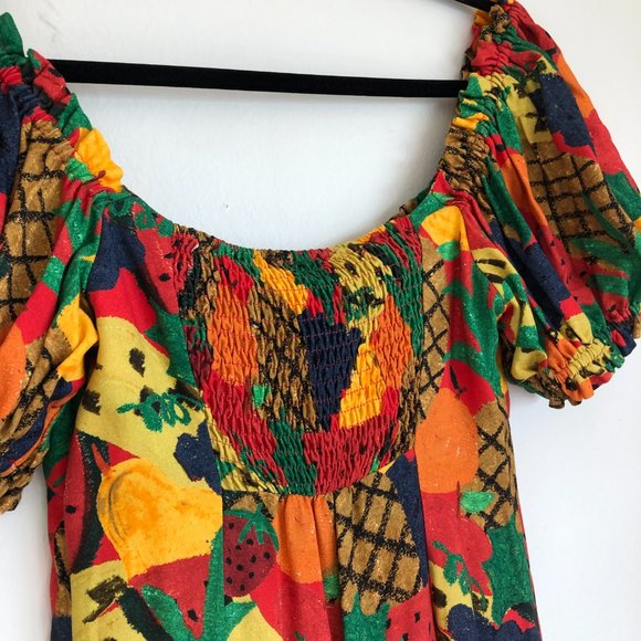 FARM Rio Fruit Salad Square Neck Midi Dress - Picture 11 of 13